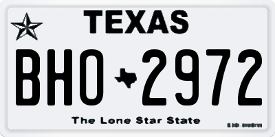 TX license plate BHO2972
