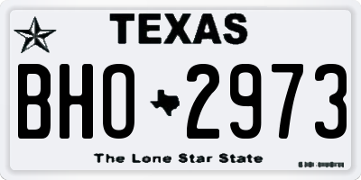 TX license plate BHO2973
