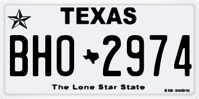 TX license plate BHO2974
