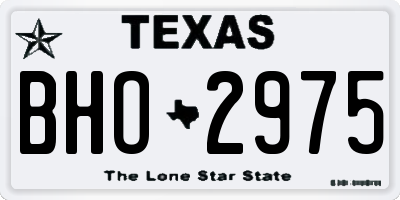 TX license plate BHO2975