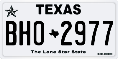 TX license plate BHO2977