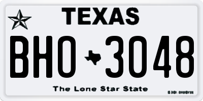 TX license plate BHO3048