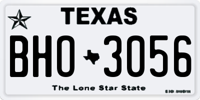 TX license plate BHO3056