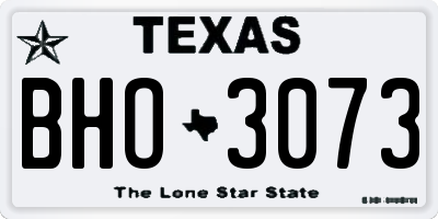TX license plate BHO3073