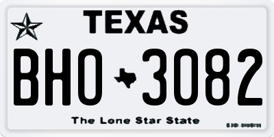 TX license plate BHO3082