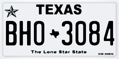 TX license plate BHO3084