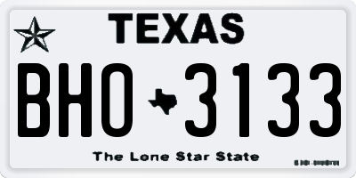 TX license plate BHO3133