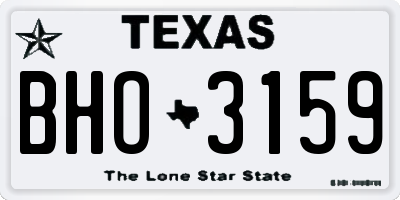 TX license plate BHO3159