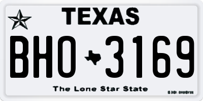 TX license plate BHO3169