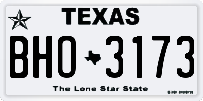 TX license plate BHO3173