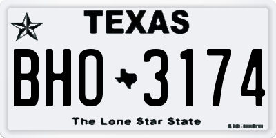 TX license plate BHO3174