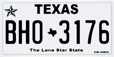 TX license plate BHO3176