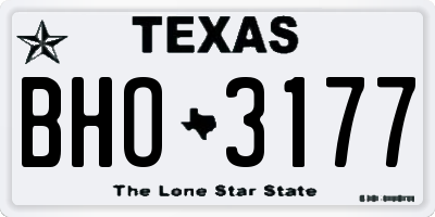 TX license plate BHO3177