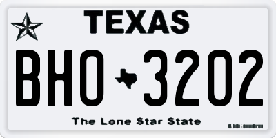 TX license plate BHO3202