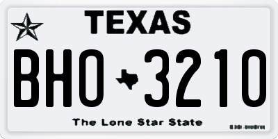 TX license plate BHO3210