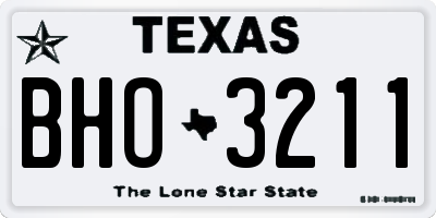TX license plate BHO3211