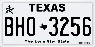 TX license plate BHO3256