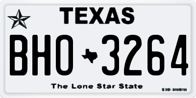 TX license plate BHO3264