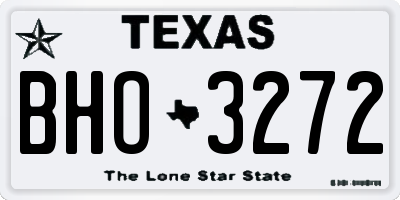 TX license plate BHO3272