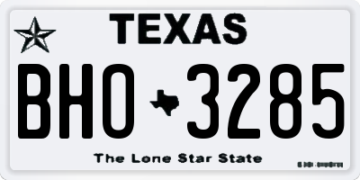 TX license plate BHO3285