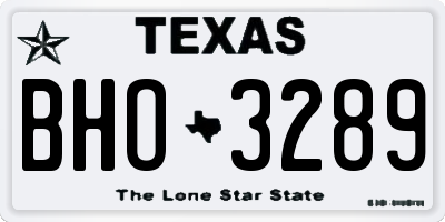 TX license plate BHO3289