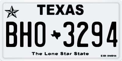 TX license plate BHO3294