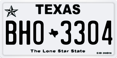 TX license plate BHO3304