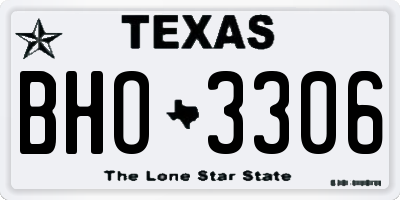 TX license plate BHO3306