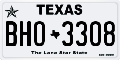 TX license plate BHO3308