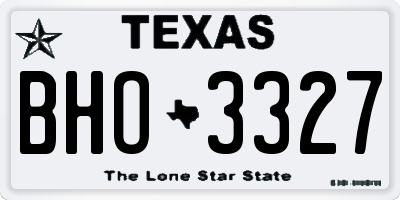 TX license plate BHO3327