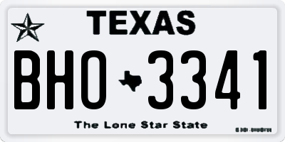 TX license plate BHO3341