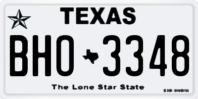 TX license plate BHO3348