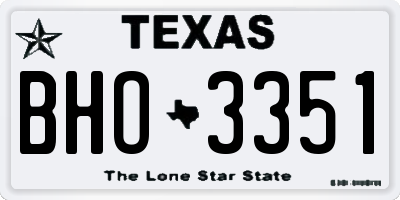 TX license plate BHO3351
