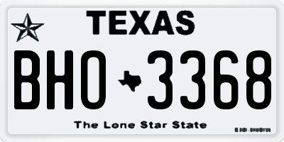 TX license plate BHO3368