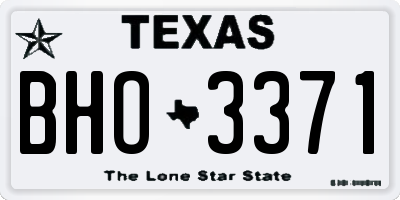 TX license plate BHO3371
