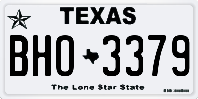 TX license plate BHO3379