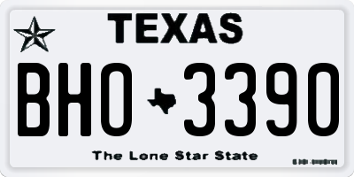 TX license plate BHO3390