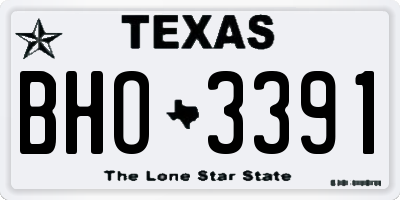 TX license plate BHO3391