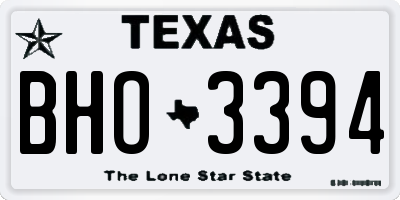 TX license plate BHO3394