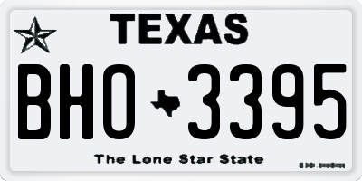 TX license plate BHO3395