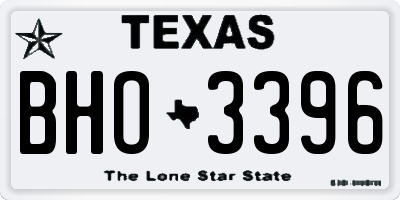 TX license plate BHO3396
