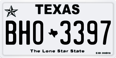TX license plate BHO3397