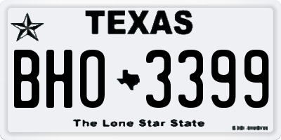 TX license plate BHO3399