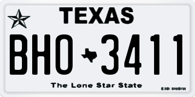 TX license plate BHO3411