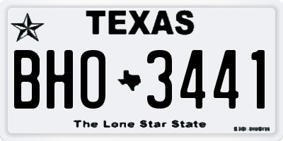 TX license plate BHO3441