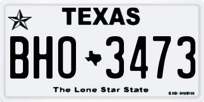 TX license plate BHO3473