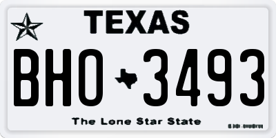 TX license plate BHO3493
