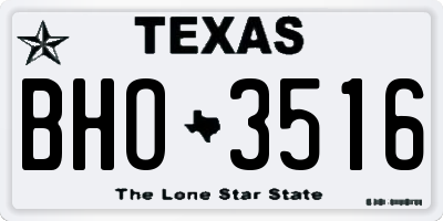 TX license plate BHO3516