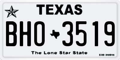 TX license plate BHO3519