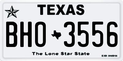 TX license plate BHO3556